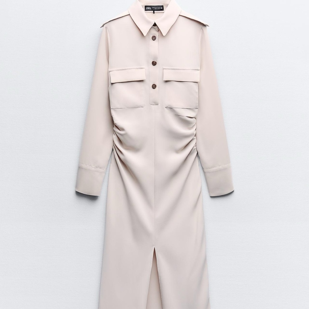 Zara draped midi dress